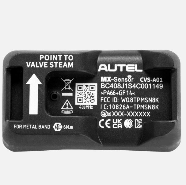 Autel Universal-Reifendrucksensor CV 433MHz mit Textilband 17.5 - 25.4''