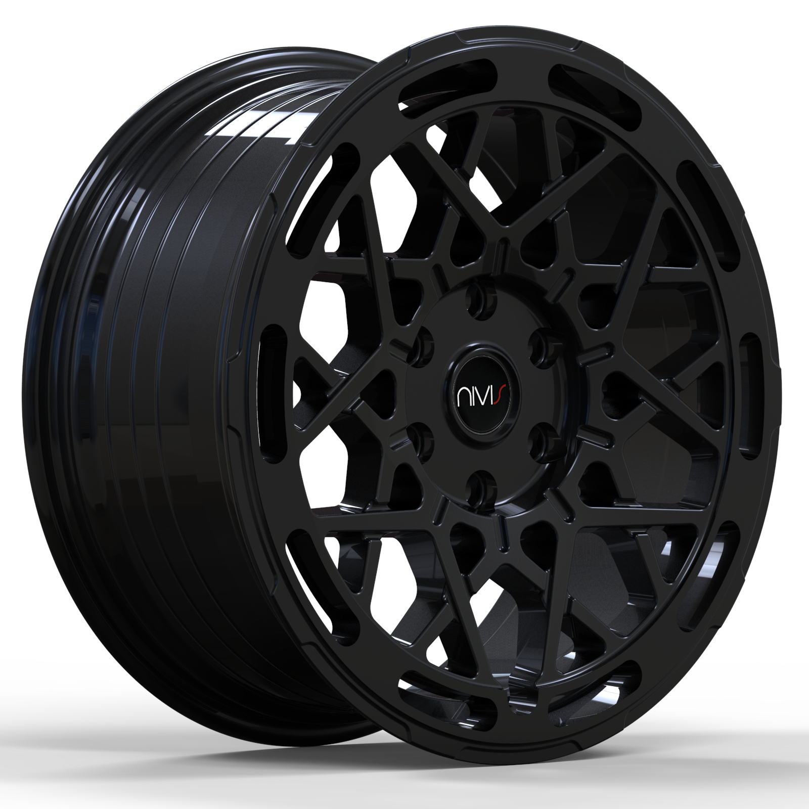 Nivis Velora 8.5x20 ET35 6x120 74.6 Gloss Black