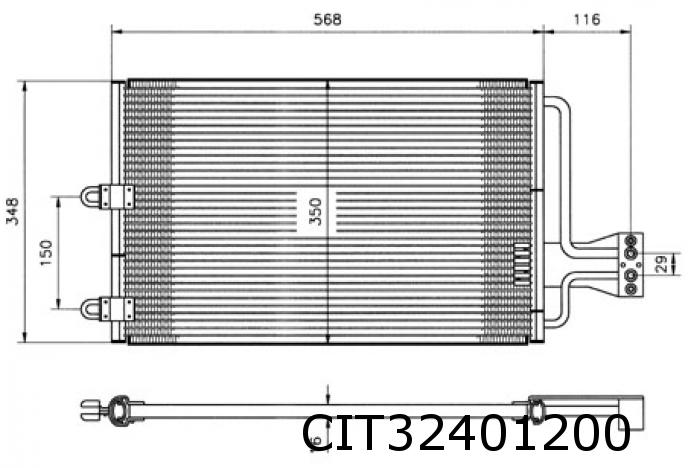Condenseur climat. Xantia 3.93-