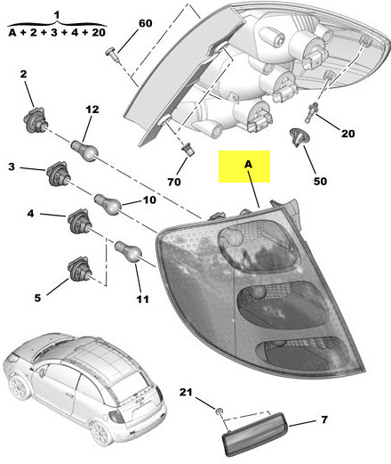 ACHTERLICHT L C30