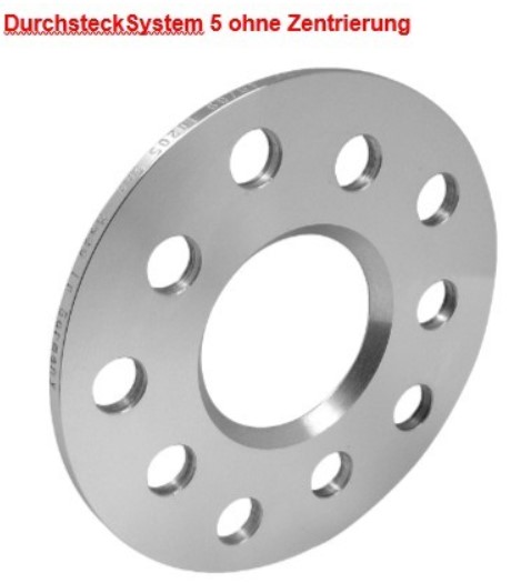 Distanzscheibe 05mm 5x108+112-63.4 aus Alu mit Durchst.-Ausf. System 5 *