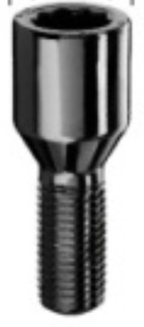 Radschraube M14x1.5 Kegel 60° SW-Stern L-30 schwarz