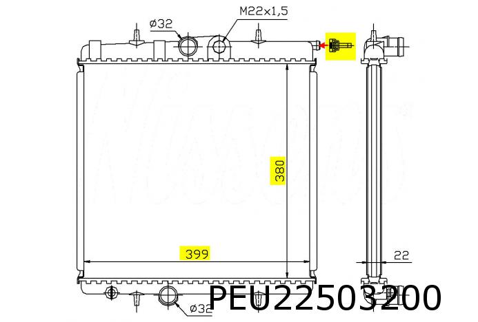Kühler 206 1,1/1,4/1,6