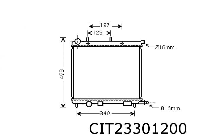 Kühler C3 / C2 (1.1i/1.4i/1.6i) (+/-AC) / 1007 / 207 (1.4i/1.6i)