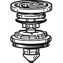 Türverkleidungs Clip Verkleidungsklammer, Farbe: Schwarz