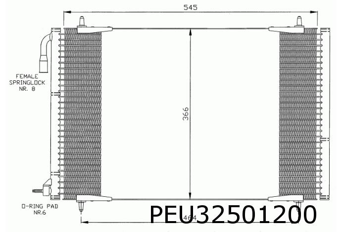 Condensateur climat. 206 -9792