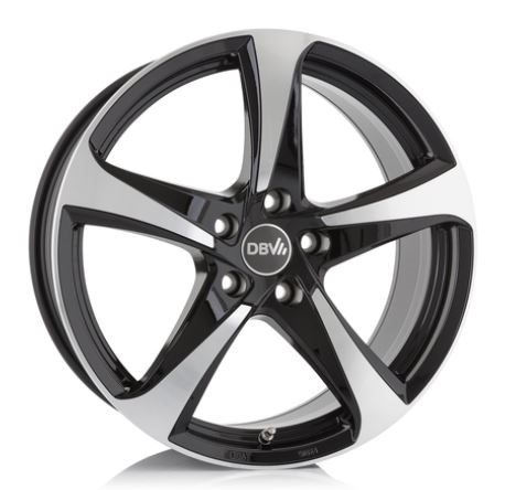 DBV 5SP001 7.0x17 5/114.3 ET48 black frontpolished