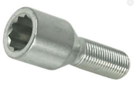 Radschraube M14x1.25 Kegel 60° SW-Stern L-30 verzinkt