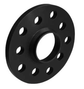 Distanzscheibe ALU   10mm LK 112/5  NLB 66.5 schwarz eloxiert
