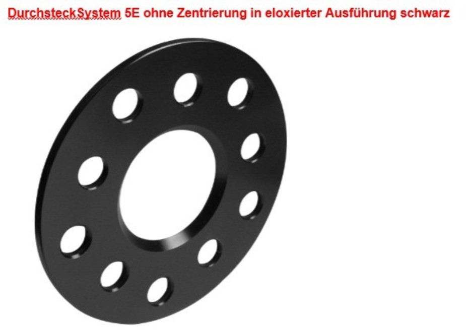 Distanzscheibe 10mm 5x108+110-65.1 aus Alu mit Durchsteck-Ausf. System 5E *