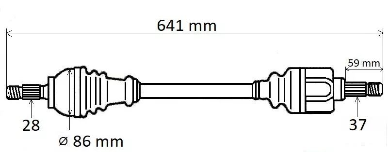 Antriebswelle links