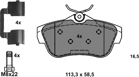 Plaquettes de frein Jumpy / Expert  arrière