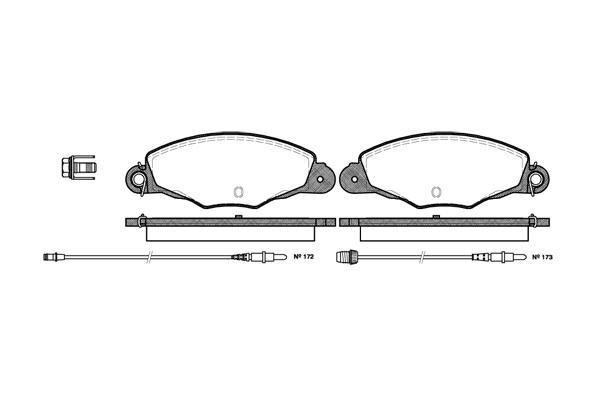Pastiglie freni anteriore Xantia (2.0i-16V/3.0i-V6/2.0HDi/2.1TD) / XM (3.0i-V6/2.5TD)  / 605 (3.0i V6)