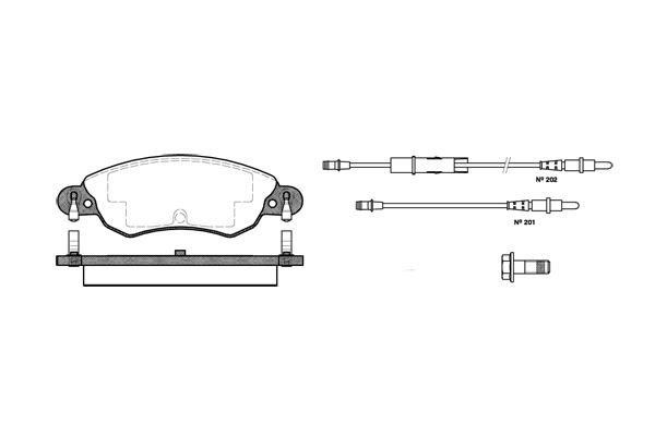 Pastiglie freni anteriore C5 -08 1,8 S16 Berline / 1,6 HDi