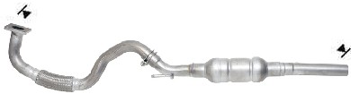 Golf IV / Bora / Leon / Toledo (1.6i-16V AZD/ATN/AUS/BCB) catalytic converter compleet met voorpijp
