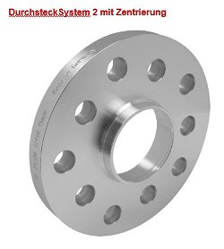 Distanzscheibe 10mm 5x114.3-66.1 aus Alu mit Durchsteck-Ausf. System 2 