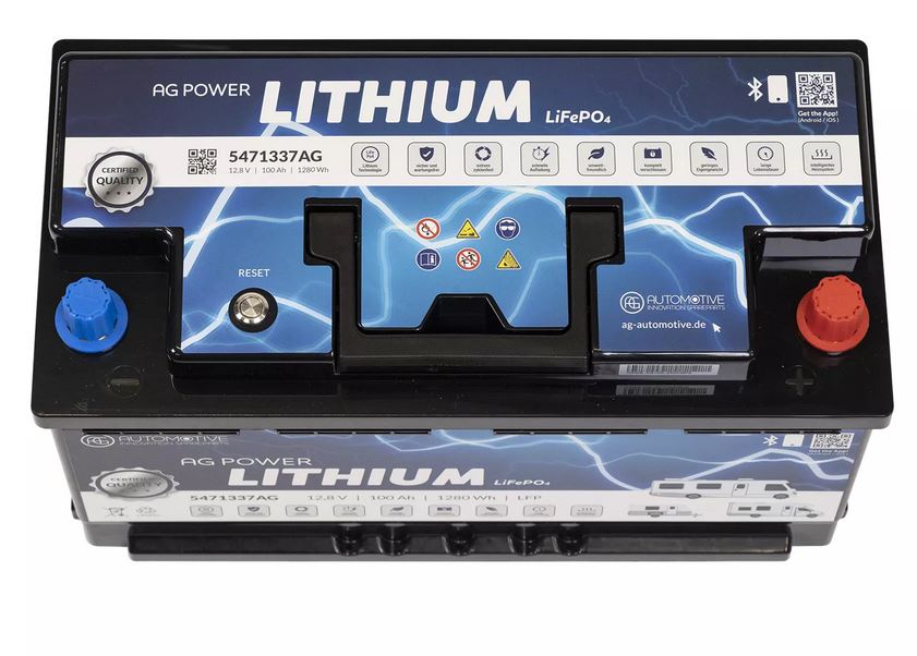 Lithium Versorgungsbatterie LIFEPO4 100AH 1280Wh