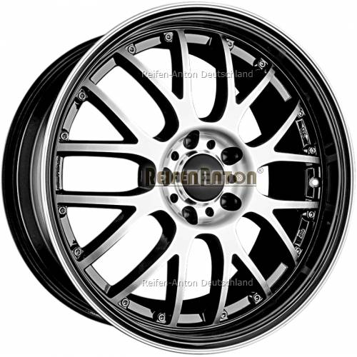 TEC-Speedwheels AR1 8.0 x 17 ET35 Black Front Polished (Ausstellungsfelfe)