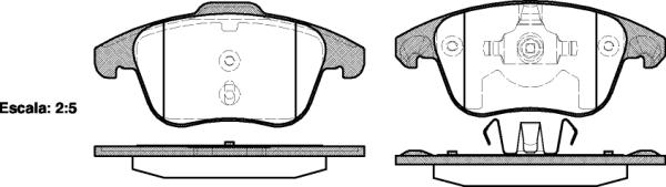 Plaquettes de frein avant C4 / C4 Picasso / DS4 / DS5 / 3008 / 5008 (1.6i-16V/2.0i-16V/2.0HDI)