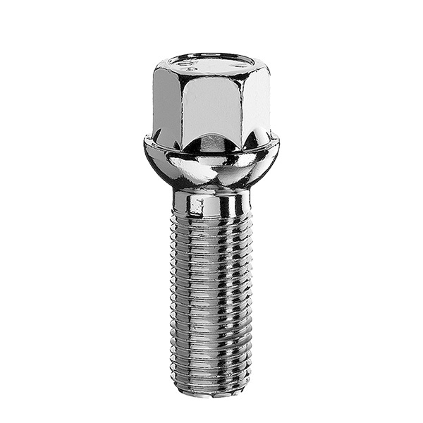 Bullone della ruota M14x1.5 Sferico R13 SW-17 L-30 argento