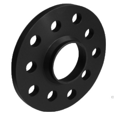 Distanzscheibe 10mm 5x114-67.1 aus Alu mit Durchsteck-Ausf. System 2E schwarz