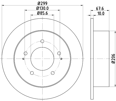 Bremsscheibe Actyon / Rexton W hinten