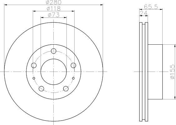 Disco del freno anteriore Jumper III / Boxer III 1000/1400
