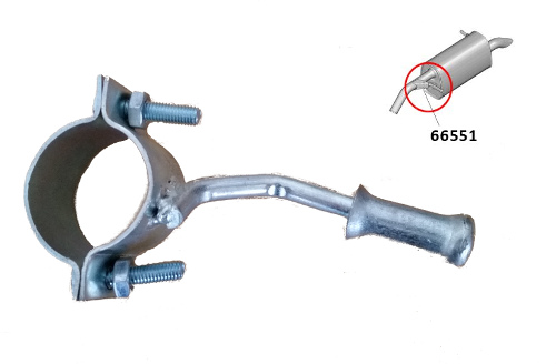 Auspuffhalter für Endschalldämpfer ab 45mm Rohrdurchmesser