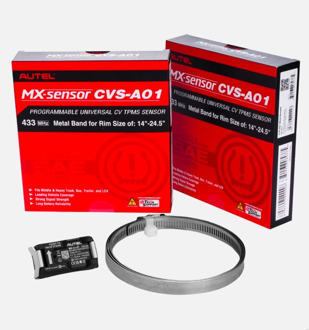 Autel Universal-Reifendrucksensor CV 433MHz mit Metallband 14 - 25.4''