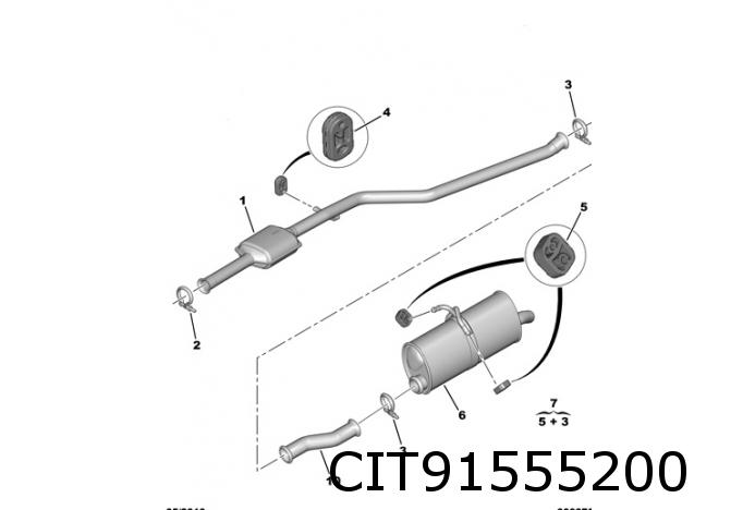 Berlingo II / Partner II (1.9D DW8B) catalytic converter
