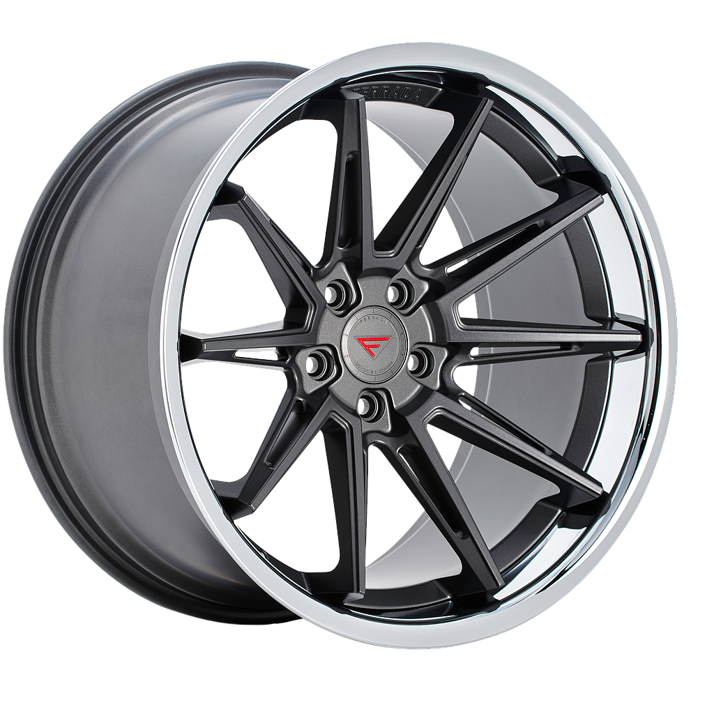 FERRADA CM2 Matte Graphite / Chrome Lip 9.5x22 71.6 60° Kegel