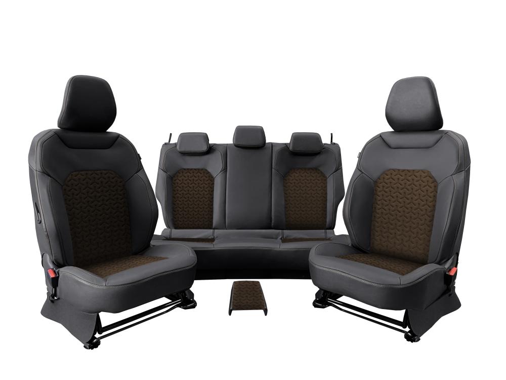 REDUST Sitzbezüge Duster 3 ohne Logo Schwarz/ Braun C12