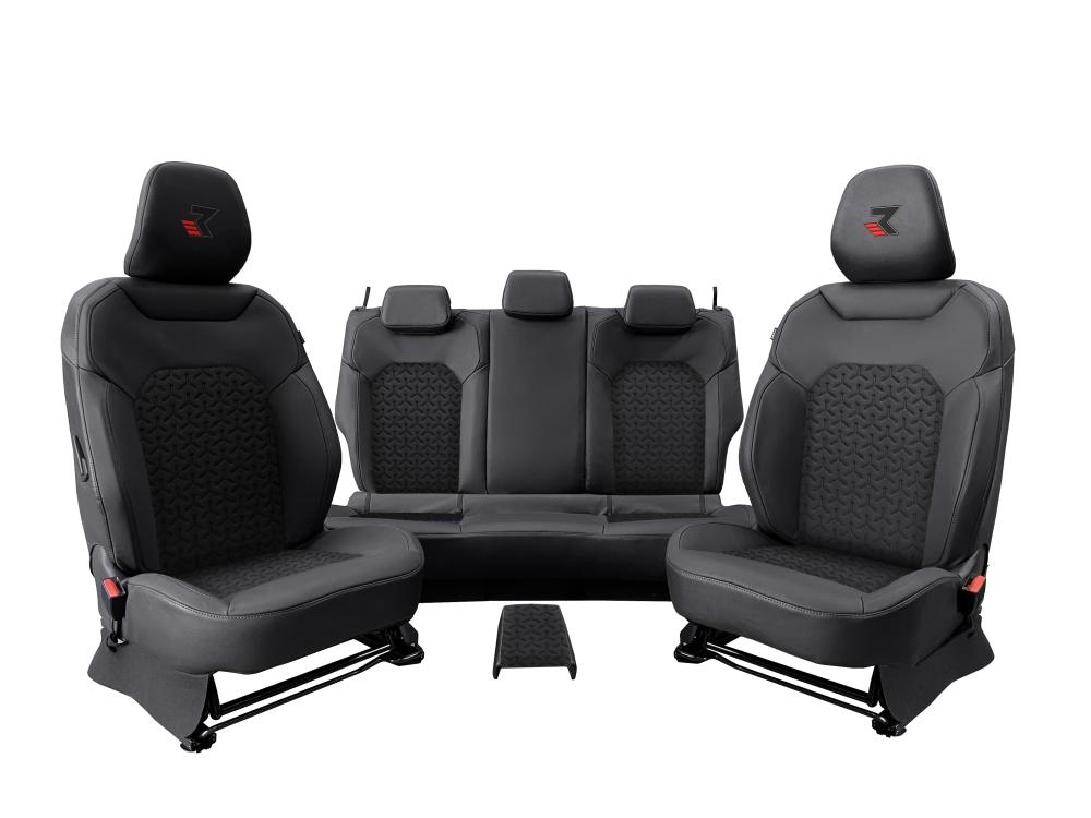 REDUST Sitzbezüge Bigster mit Logo Schwarz/ Schwarz C2