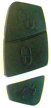 Clé en caoutchouc noir 3 boutons (13mm)