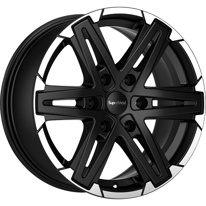 SuperMetal COMPASS Matt Black Polished 8.5x18 ET45 6x139.7 93.1
