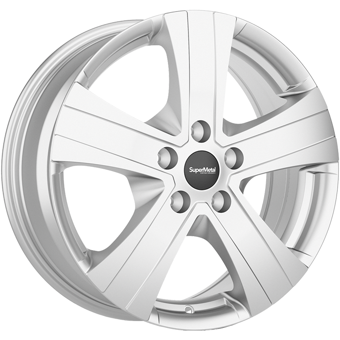 SuperMetal HAMMER Silver 6.0x15 ET68 5x118 71.1