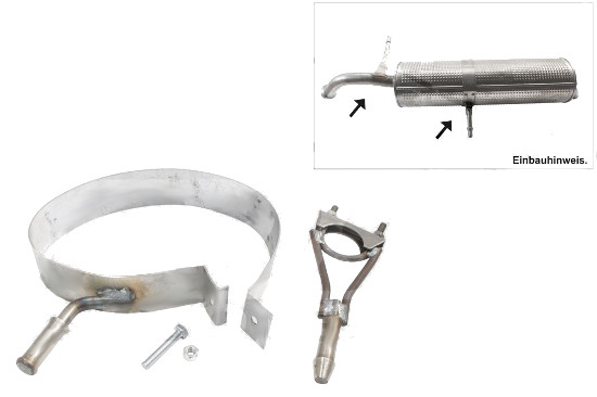 Halteband + Halterung am Rohr für NSD C4 I / 308