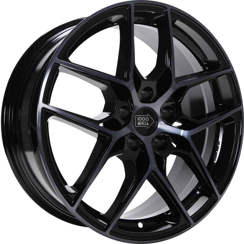 DIEWE MM1004 gloss black dark polished 8.0x19 ET45 5x112 66.5