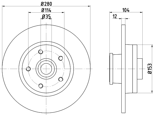 Disque de frein arrière Trafic III