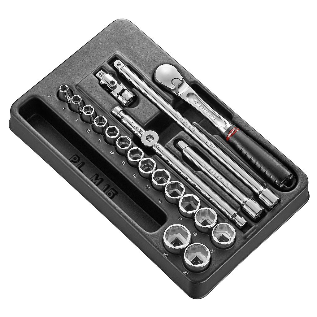 FACOM Modul - Steckschluessel 3/8Z, 20-Tlg
