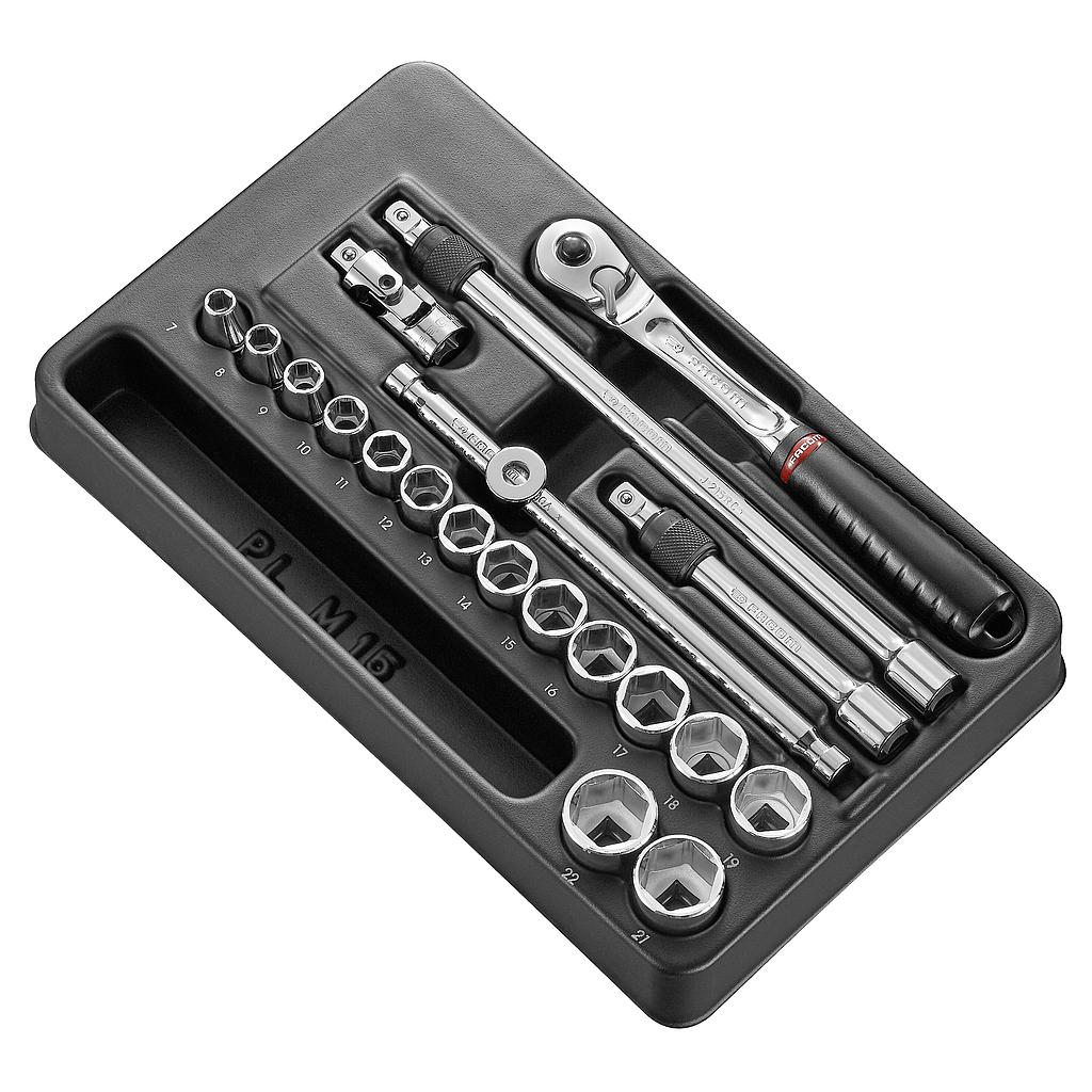 FACOM Modul - Steckschluessel 3/8Z, 20-Tlg