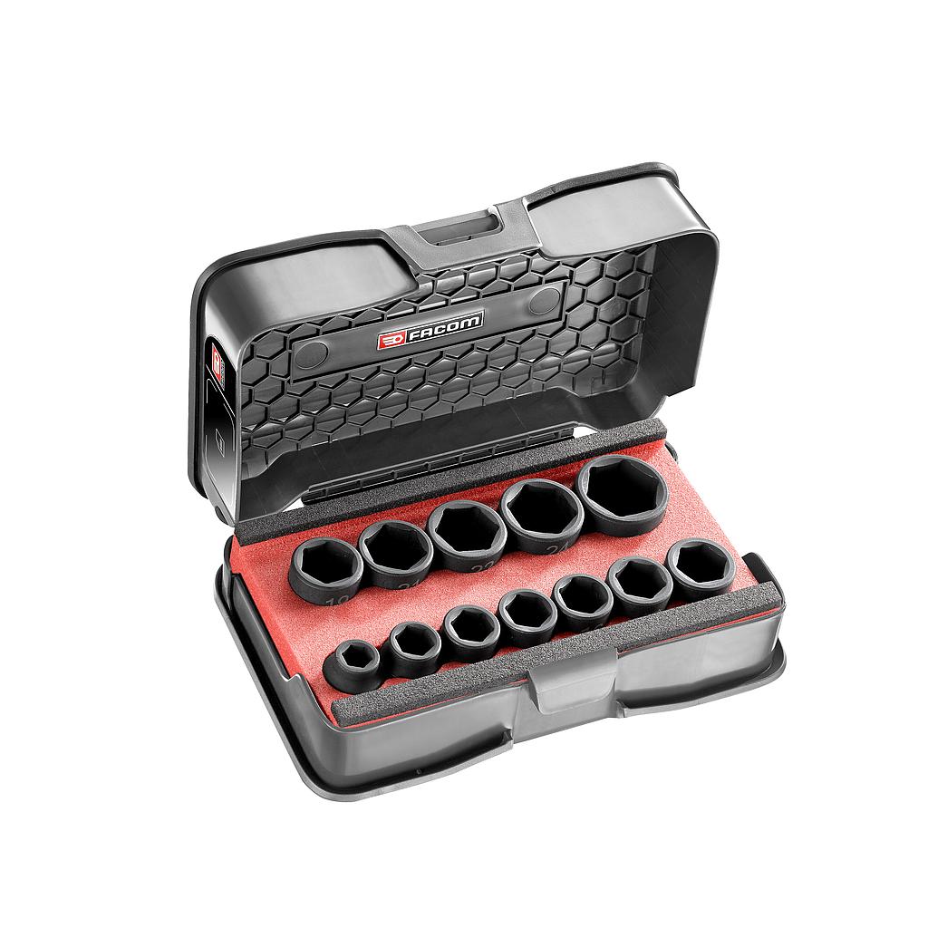 FACOM Jeu De 12 Douilles Chocs 1/2''