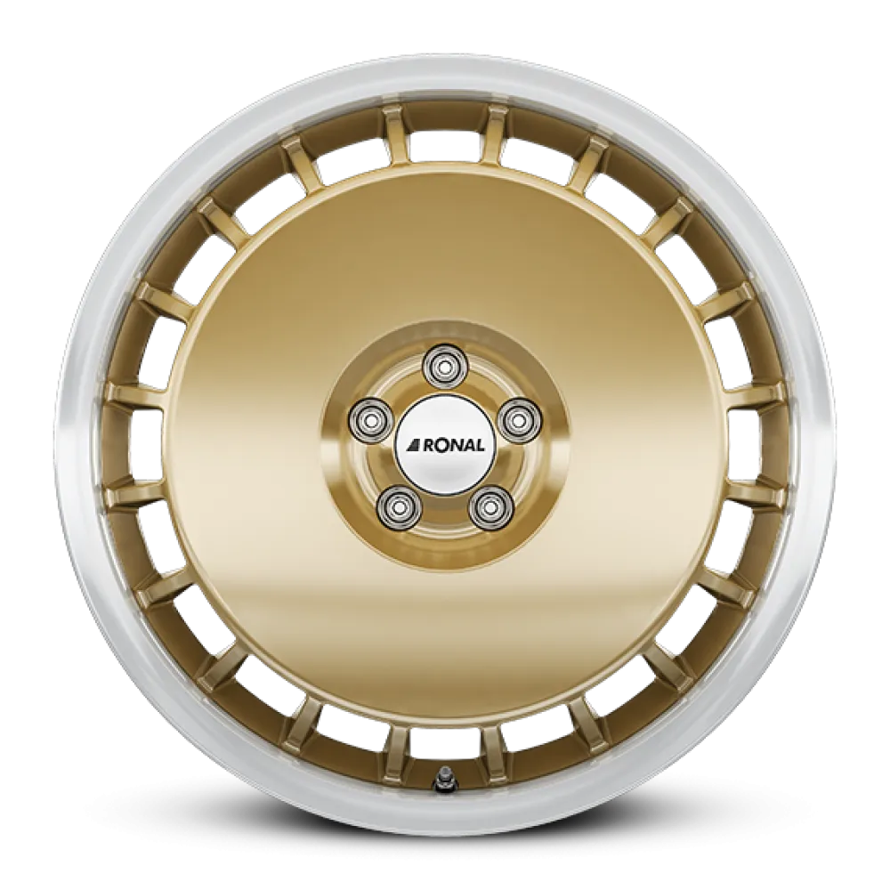 RONAL R50 AERO RACING GOLD-RIM LIP CUT 8.0x18 ET45 5x112 76.0
