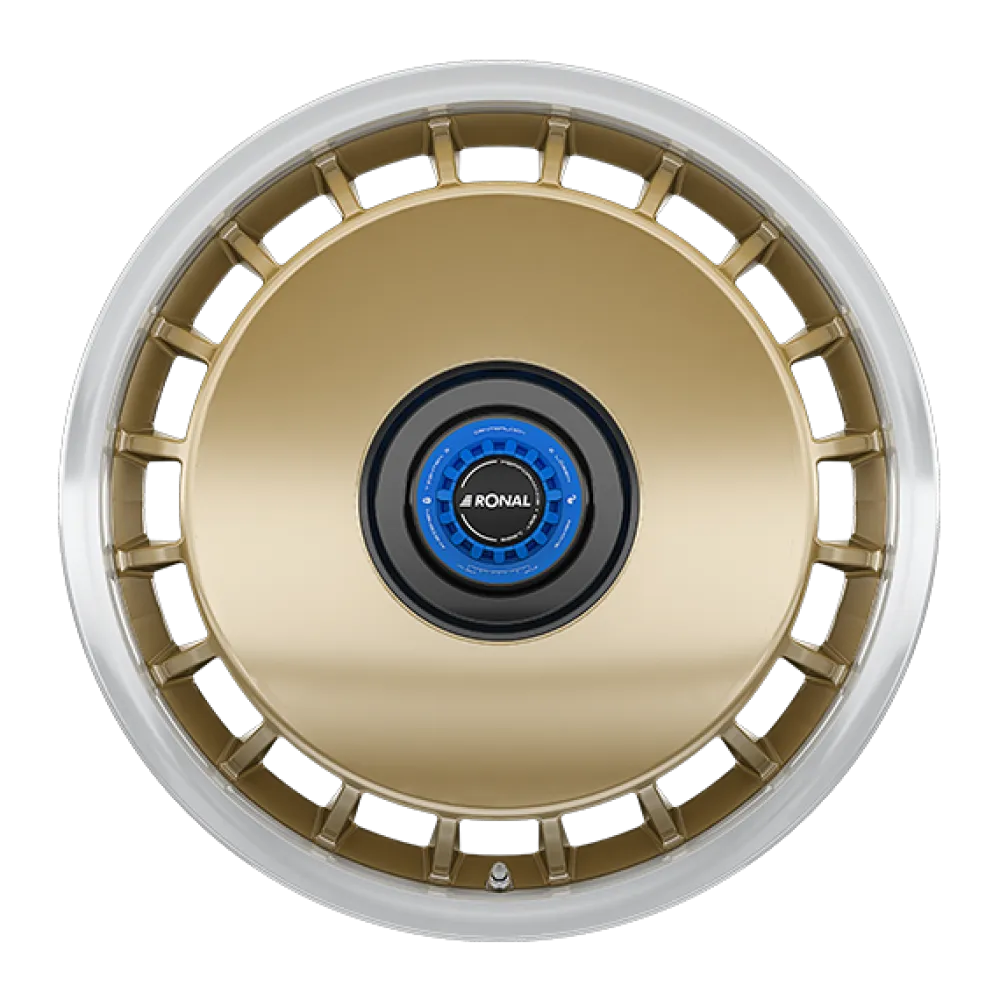 RONAL R50 REV-M RACING GOLD-RIM LIP CUT 8.0x18 ET35 5x100 68.0