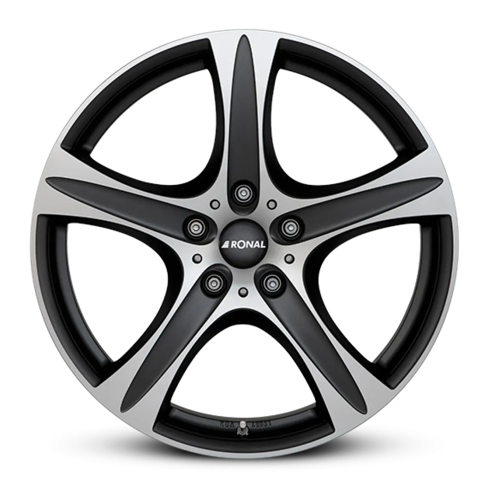 RONAL R55 SUV MATT BLACK-FRONT CUT 8.5x18 ET45 5x120 65.1 MX