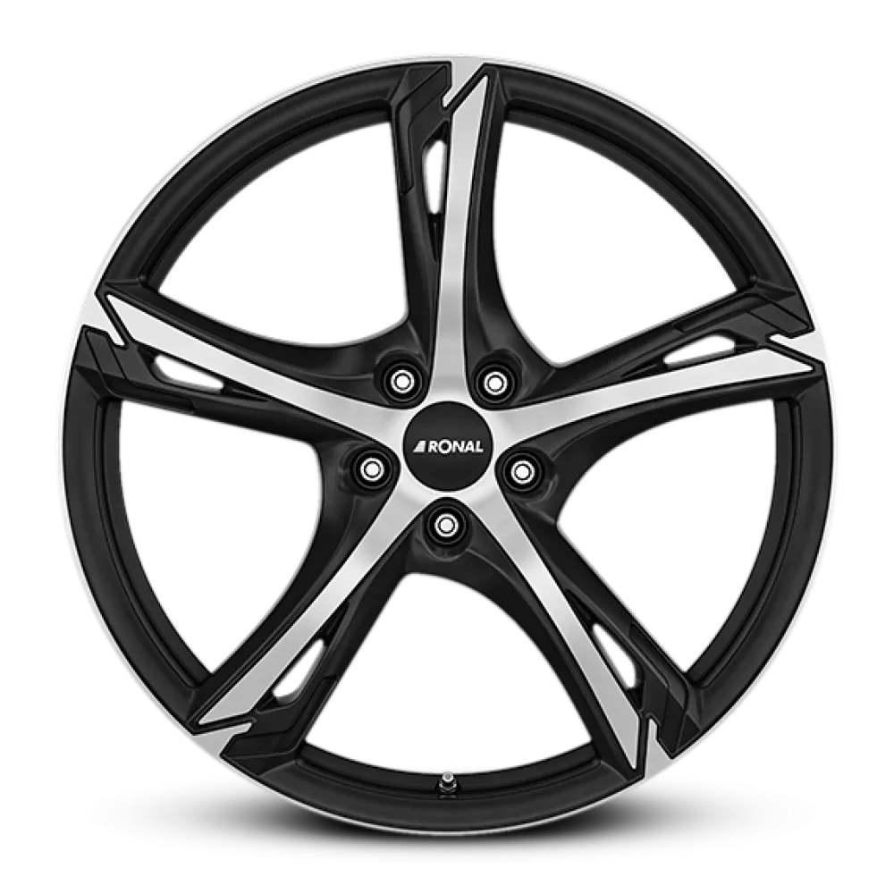 RONAL R62 JET BLACK-MATT-FRONT CUT 8.0x19 ET45 5x112 76.0