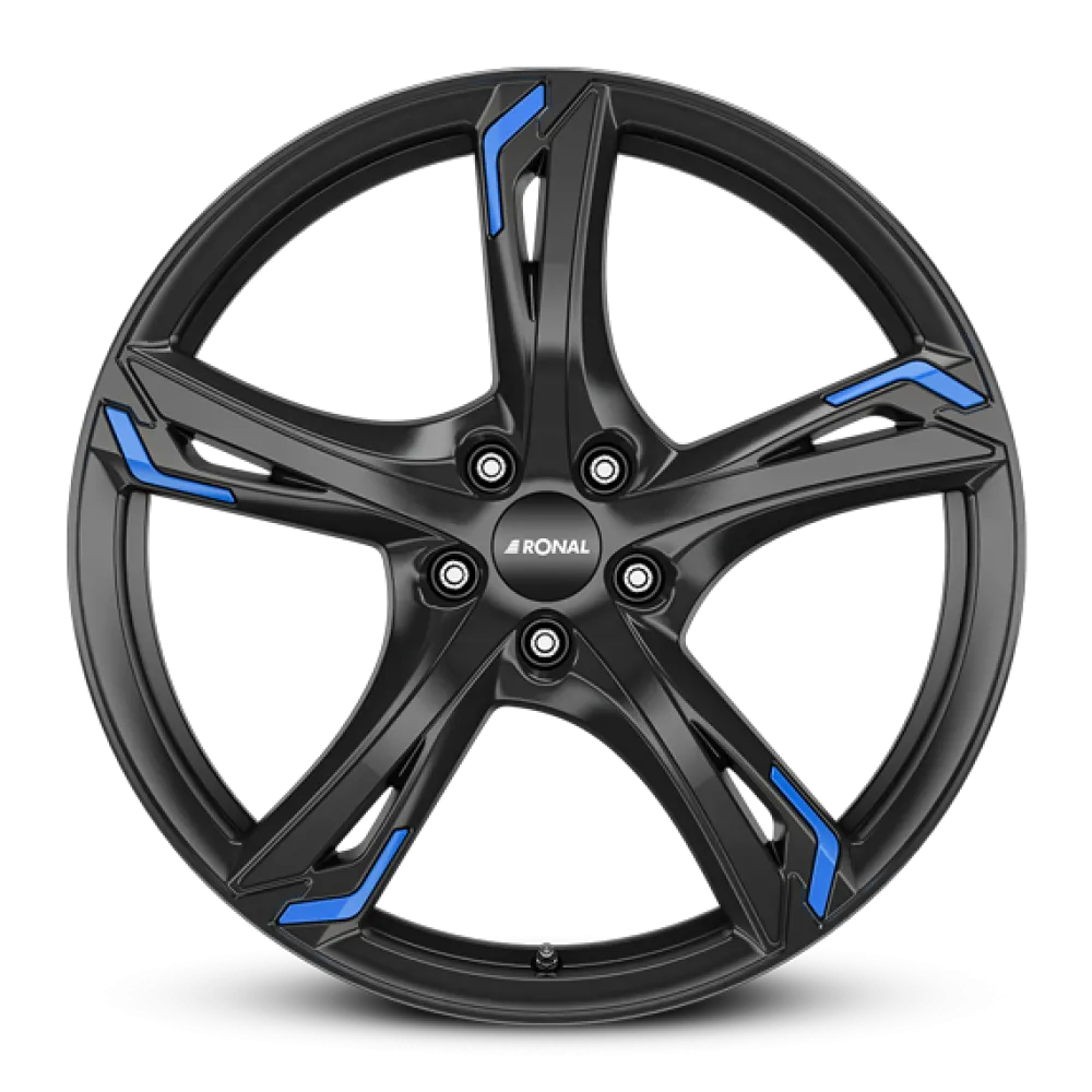 RONAL R62 Blue JET BLACK 8.0x19 ET50 5x112 76.0