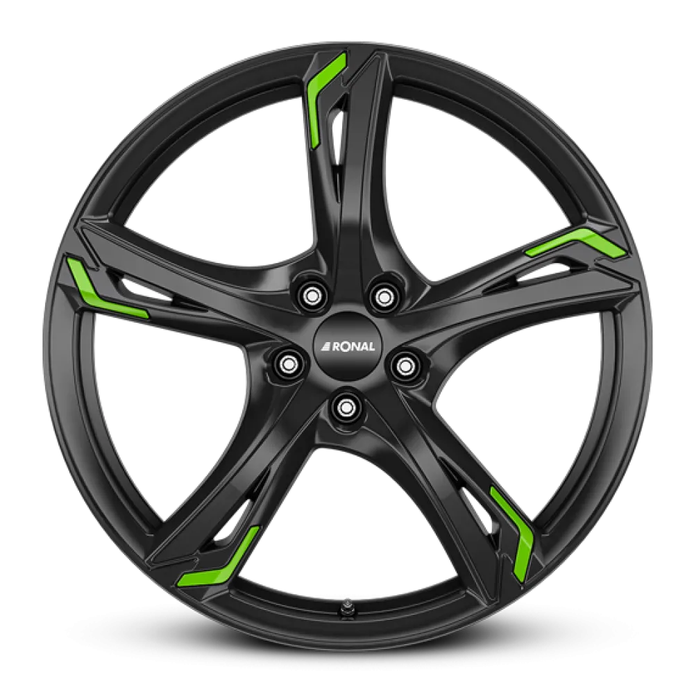 RONAL R62 Green JET BLACK 8.0x19 ET30 5x112 66.5