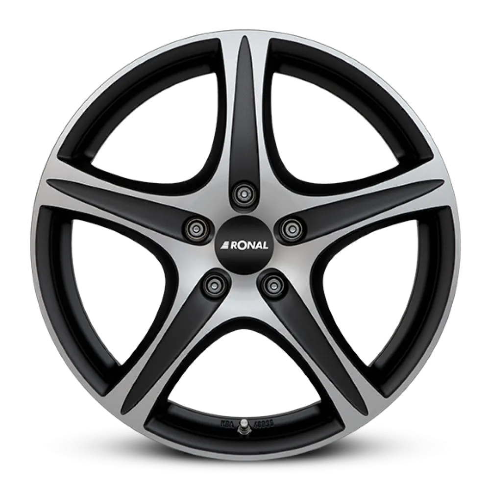 RONAL R56 MATT BLACK-FRONT CUT 8.0x18 ET35 5x112 76.0