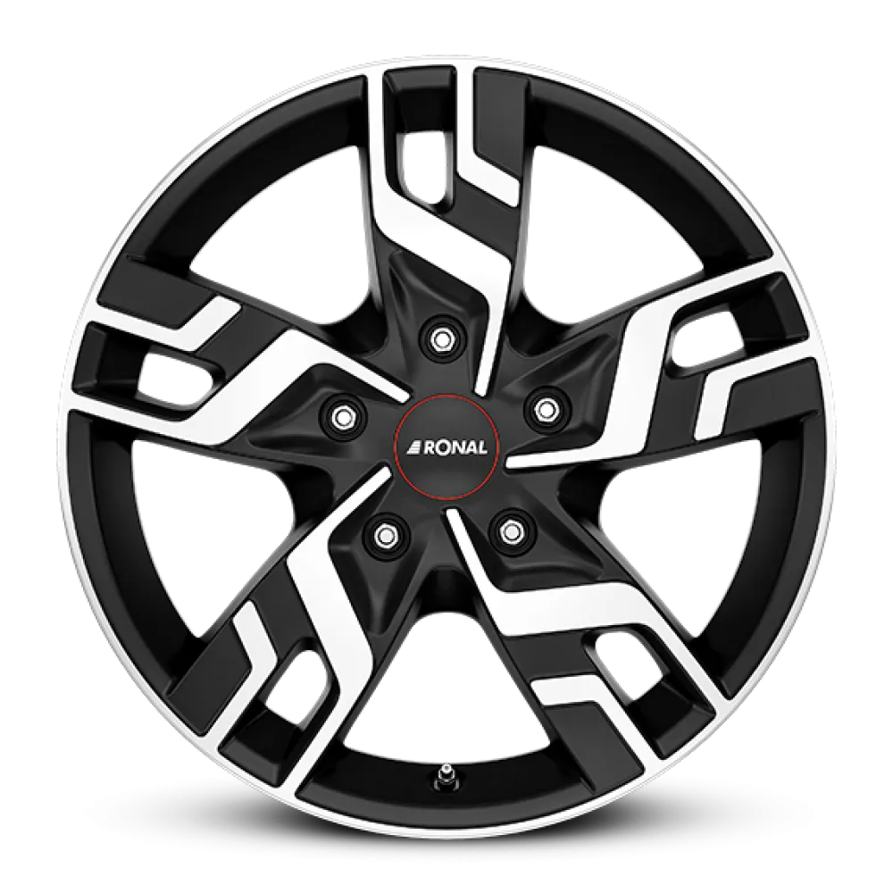 RONAL R64 JET BLACK-MATT-FRONT CUT 7.0x17 ET46 5x108 65.0